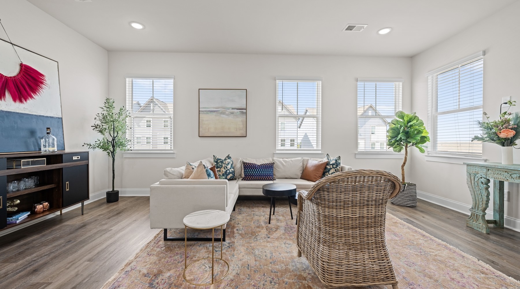 Upscale living space at Blu South townhome apartments in Pineville, NC Upscale living space at Blu South townhome apartments in Pineville, NC